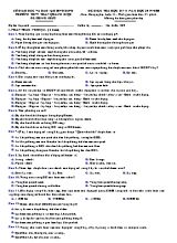 Đề kiểm tra học kỳ II môn Công nghệ Lớp 11 - Mã đề 209 - Năm học 2019-2020 - Trường THPT Trần Quang Diệu